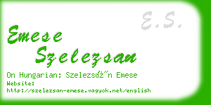 emese szelezsan business card